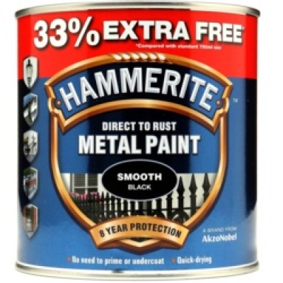 HAMMERITE SMOOTH BLACK 750ML
