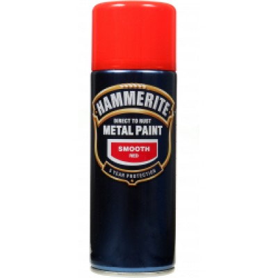 Hammerite Metal Paint 400ml Aerosol Smooth Red