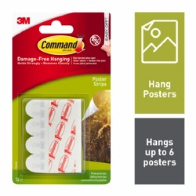 COMMAND POSTER STRIPS PACK 12 COMMAND POSTER STRIPS PACK 12