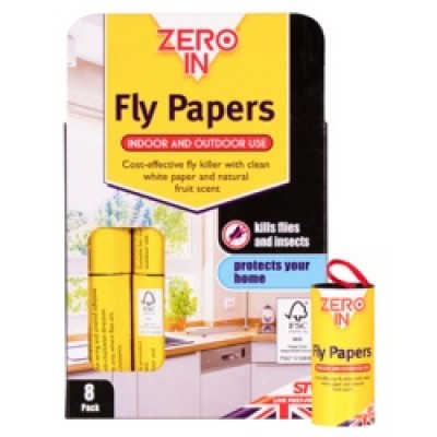 ZER878 FLYPAPERS PACK OF 8