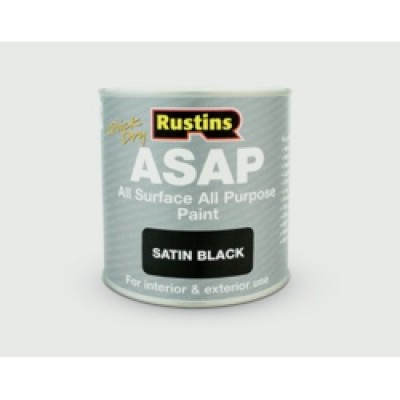 RUSTINS ASAP SATIN BLACK 250ML RUSTINS ASAP SATIN BLACK 250ML