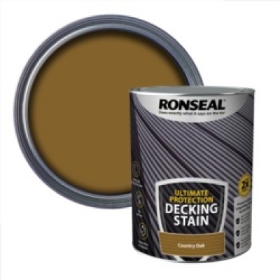 RONSEAL ULTIMATE DECKING STAIN COUNTRY OAK 5 LITRE