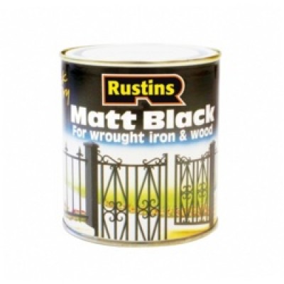 RUSTINS MATT BLACK 500ML
